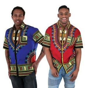 Mens Dashiki Print Shirt